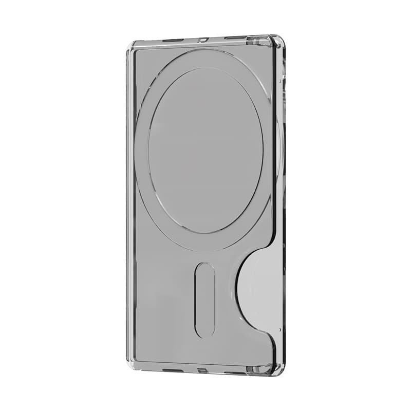 Transparent Side-Push Magnetic Card Holder Portable Phone Case Dual Card Storage PC Case Source Wholesale Transparent Card Holder