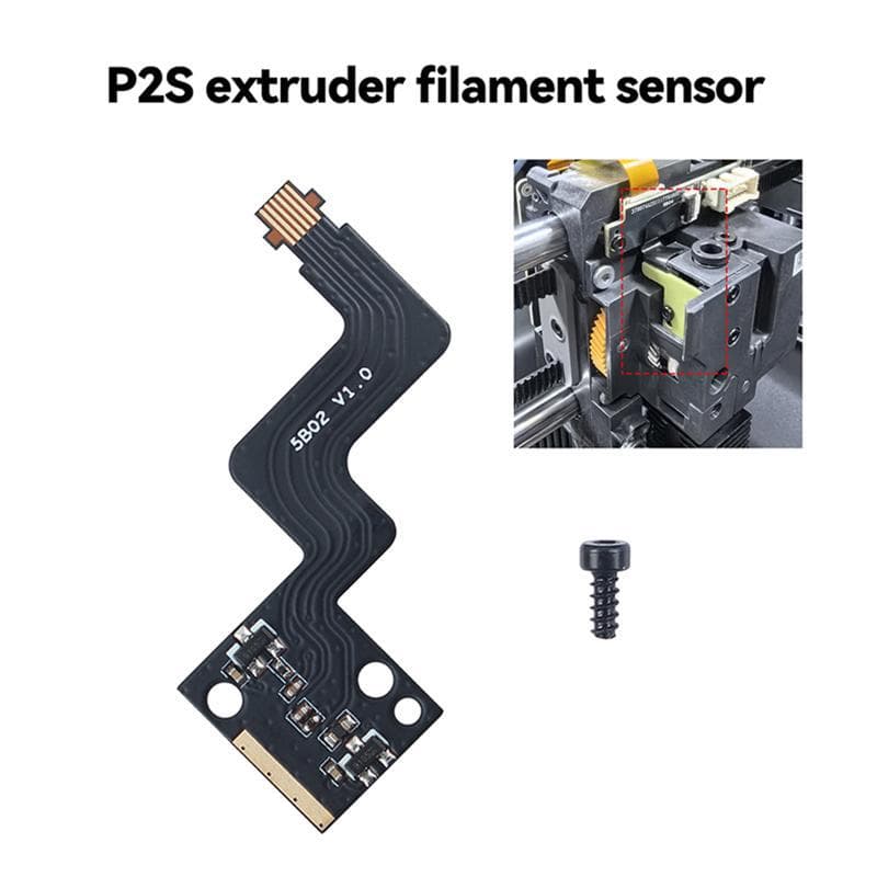 3D printer accessories adapted to Tuozhu P2S extruder consumable sensor board + connecting cable can be replaced