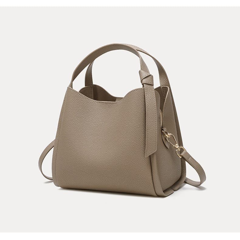 Genuine leather women's handbags 2026 new high-end large-capacity commuter bag women's bucket bag crossbody bag women