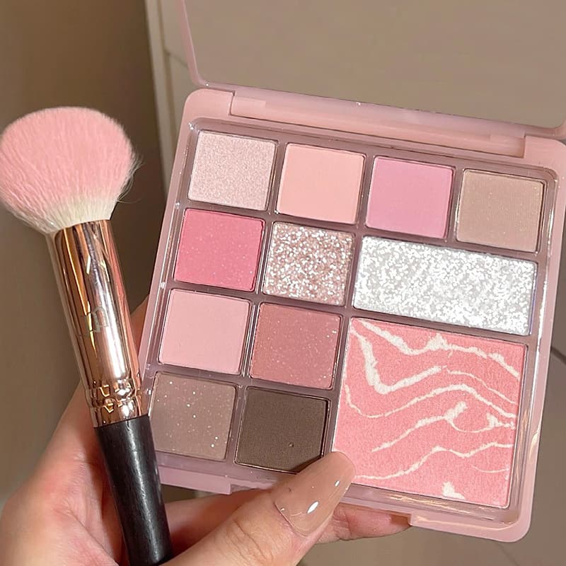 Drop shipping free shipping~ Dream Palette 12-Color Blush Eyeshadow Palette Low Saturation Gentle Rose Gray Pink Atmosphere