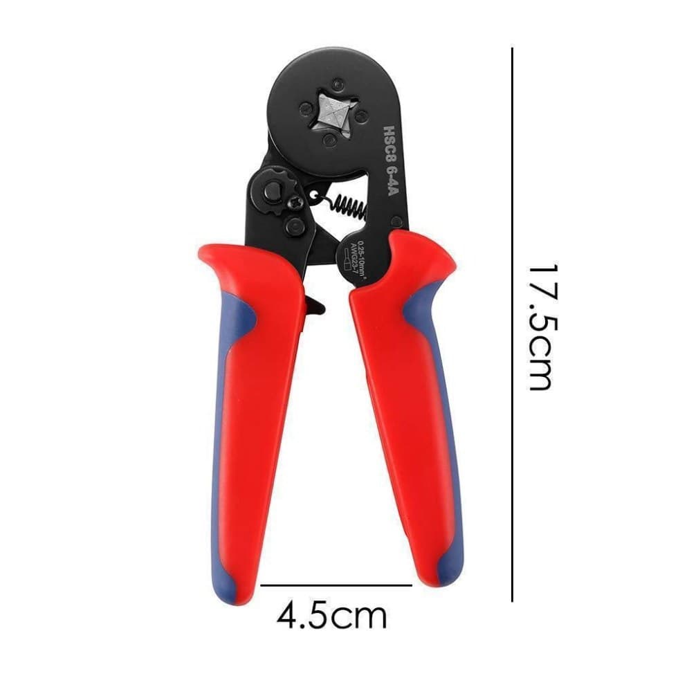 Quad Crimping Pliers for Tubular Terminals HSC8 6-4 Pin Type Terminal Crimping Tool for Cold-Pressed Terminals