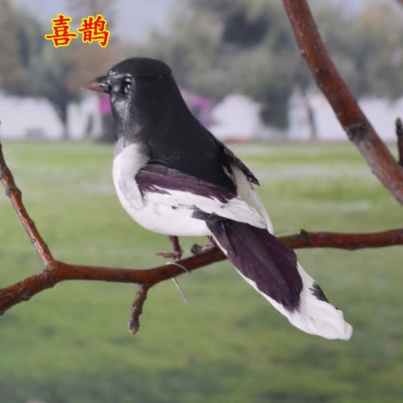 Small Bird Magpie Foam Bird Feather Bird Home Decoration Craft Window Display