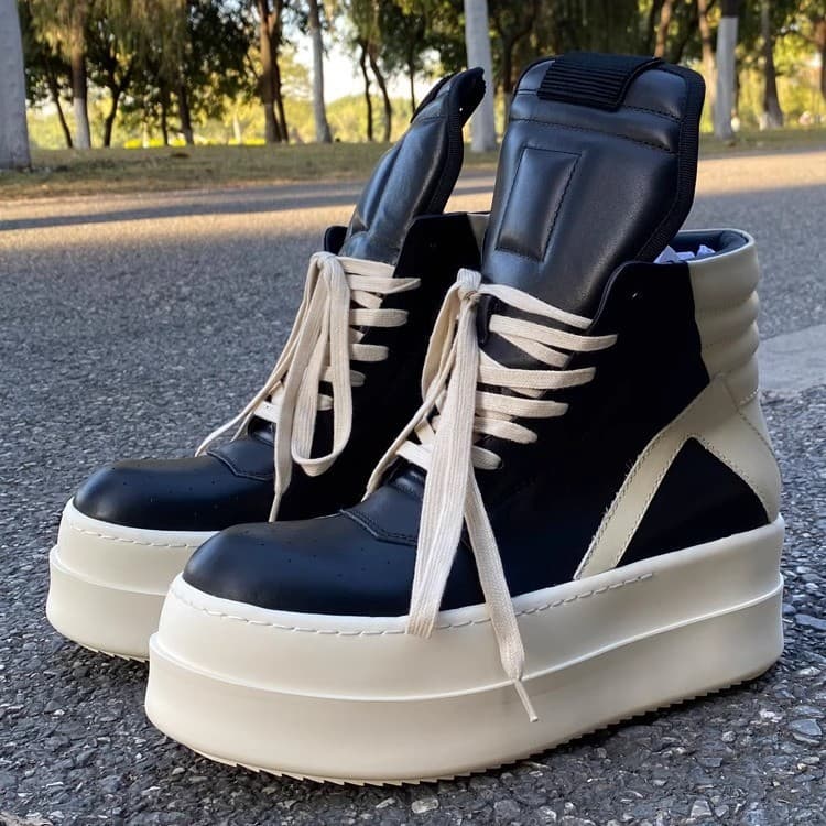 2025 New Fashion European American Style Chunky High-Top Shoes Inverted Triangle Couple Shoes Double-Layer Sole Unisex