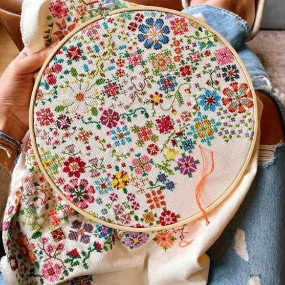 A Flower a Day Cross Stitch Kit Cross-Border Exclusive Supply