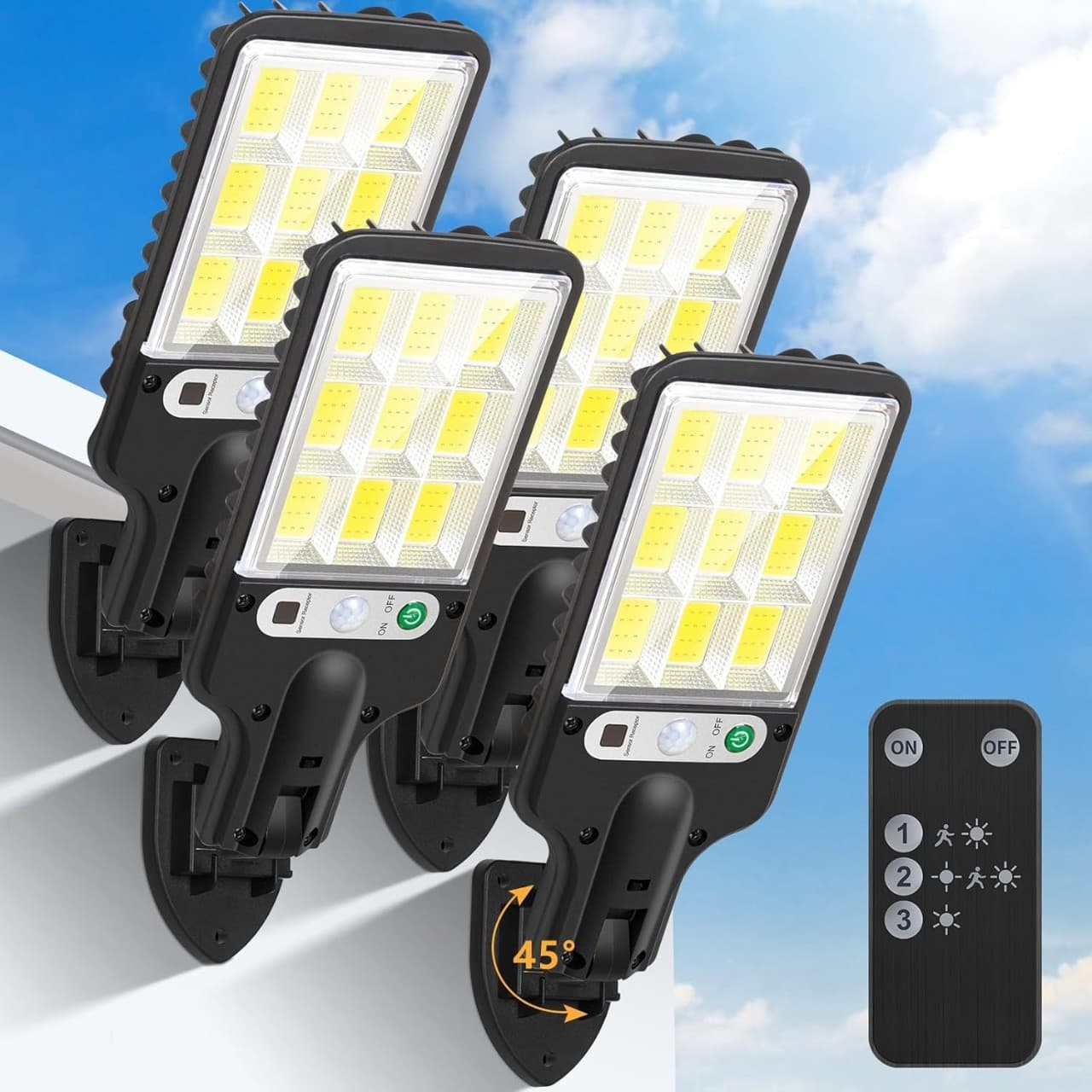 Popular cross-border solar-powered outdoor garden light, motion sensor light, remote control wall light, handle wall light