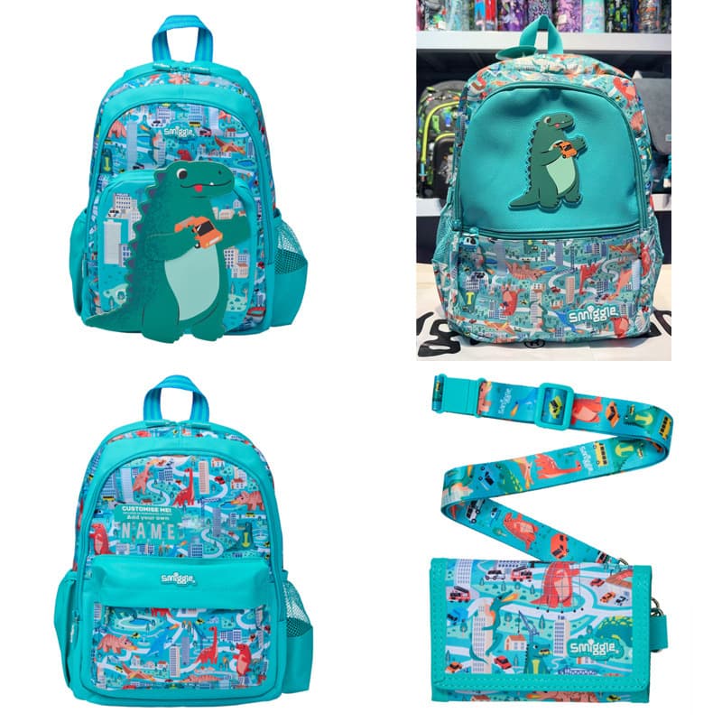 Smiggle Australian Schoolbag Primary School Student Large Outdoor Leisure Backpack Medium Shoulder Burden-Reducing Ultra-Light Backpack