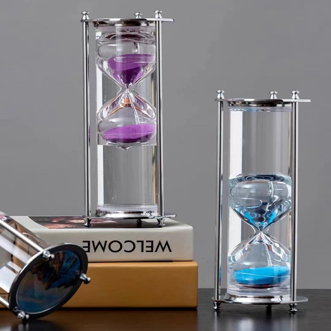 Liquid Glass Hourglass Timer Wholesale DIY Office Valentine's Day Gift Valentine's Day Souvenir Light Luxury