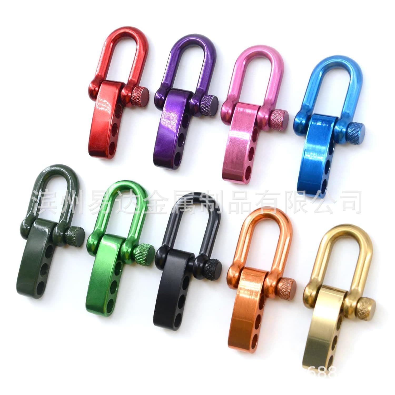 304 Stainless Steel D-Type Locking Set with U-Shaped Alloy Locking Buckles, Outdoor Survival Rope - Cross-Border Factory Direct Supply