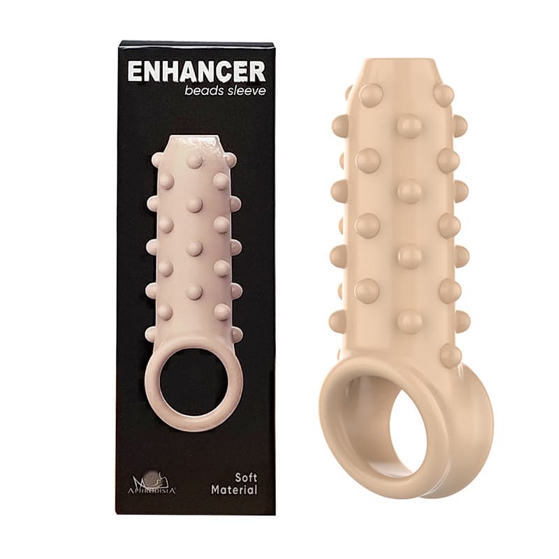 Afra Men's Pleasure Enhancement Thickening Sleeve with Granules Penis Sleeve Men Sex Toy