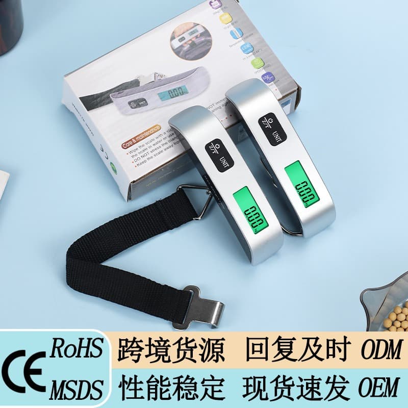 50kg Portable Hanging Scale Electronic Luggage Hook Scale Mini Digital Crane Scale