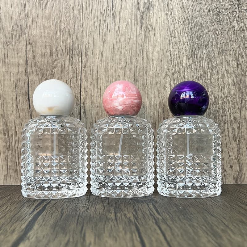 Spot B050-50Ml Pineapple-Shaped Mesh Screw-Top Glass Perfume Bottle Cosmetics Dispensing Bottle Convenient Spray Empty