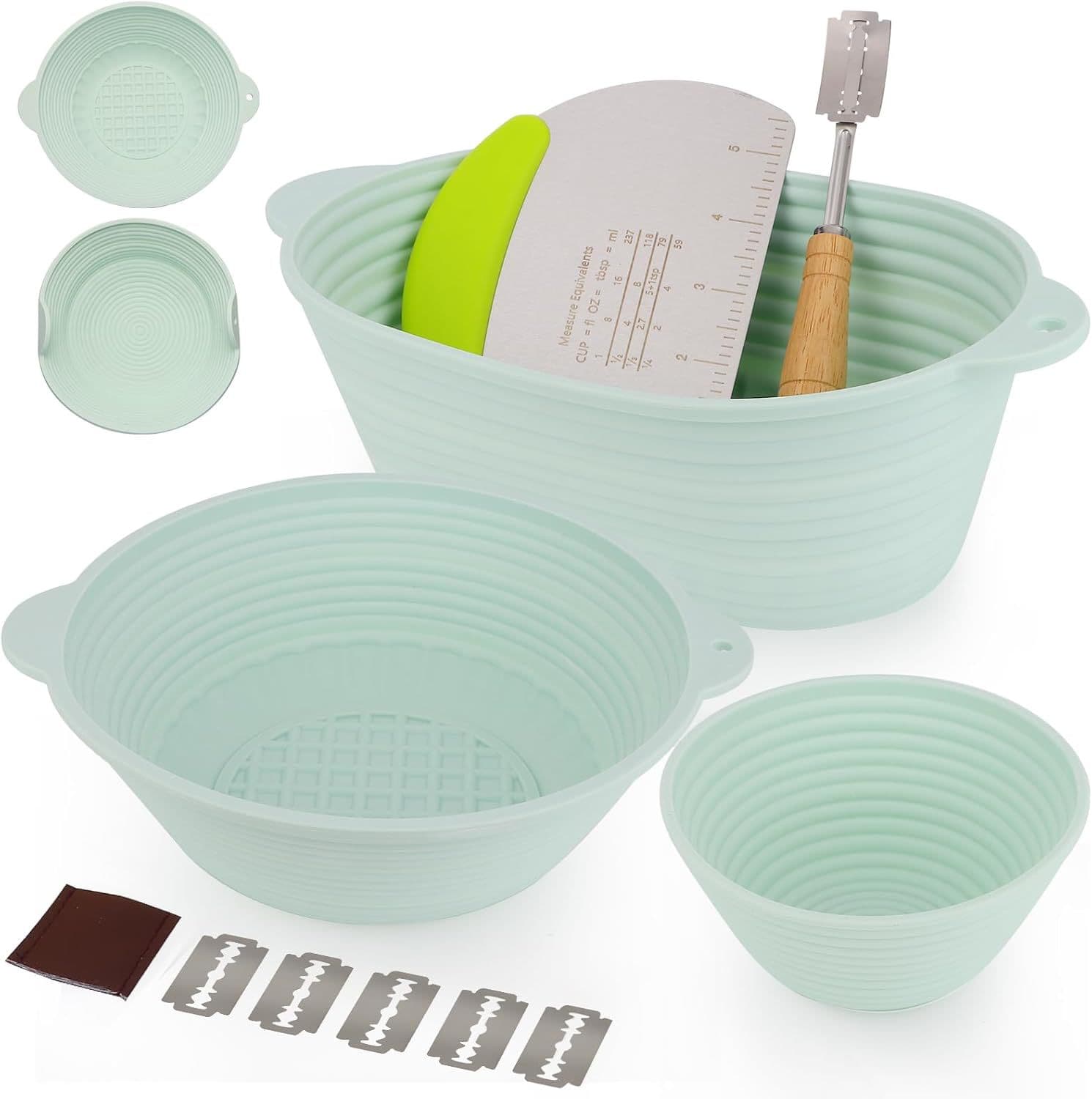 Silicone Proofing Basket for Home Oven Baking Dough Fermentation Bowl, Foldable High-Temperature Resistant Large-Capacity Bread Proofing Basket