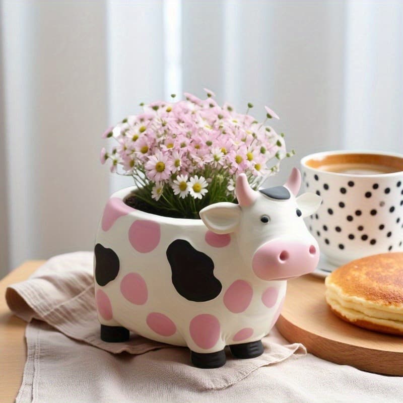 Cow silicone mold scented candle DIY flowerpot pen holder storage jar decorative ornaments mold