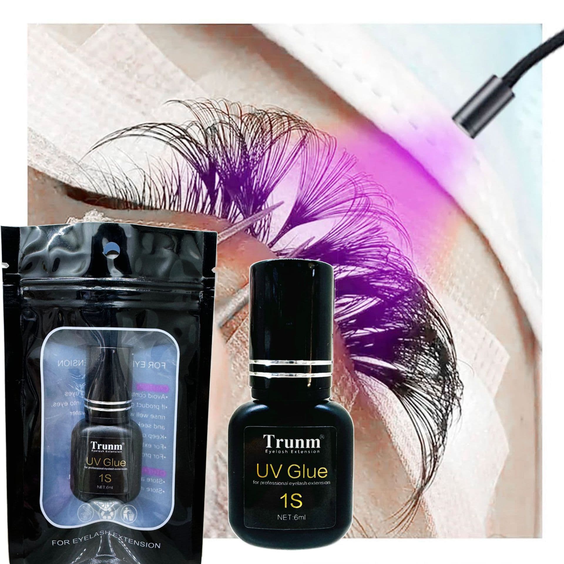 Amazon Cross-Border UV Eyelash Glue LED Eyelash Glue Lamp Cures in 1 Second Professional Eyelash Extension Adhesive