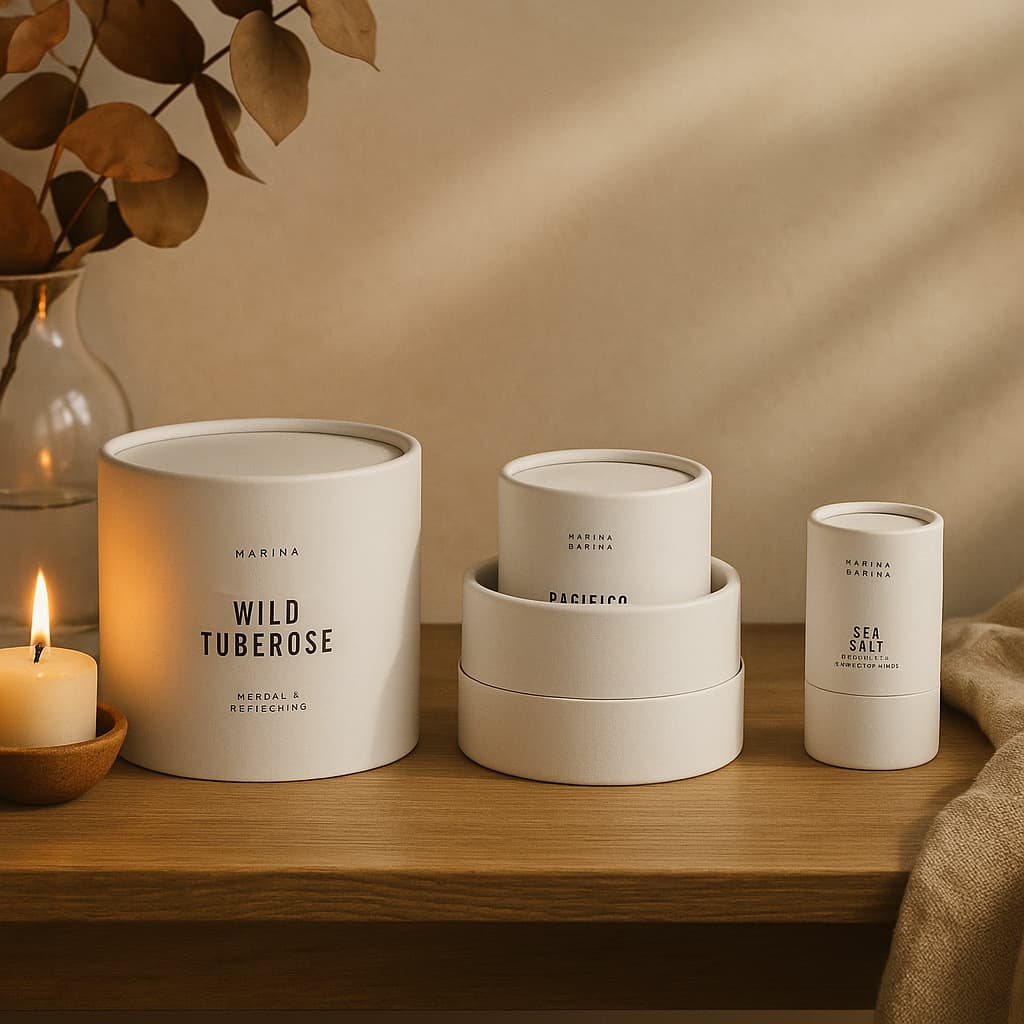 Source manufacturer candle cylinder packaging round paper tube tea packaging round paper tube packaging cosmetic paper can wholesale