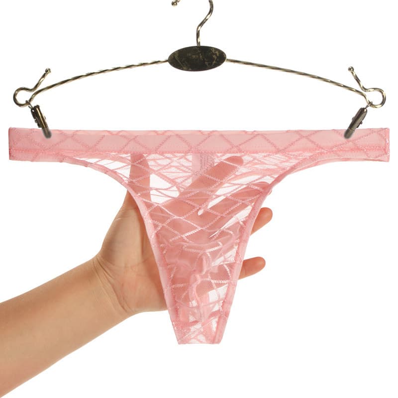 Junye Men's Underwear Ultra-thin Mesh Transparent Thong, Sexy, Soft, Breathable, Thin Pouch for Young Men