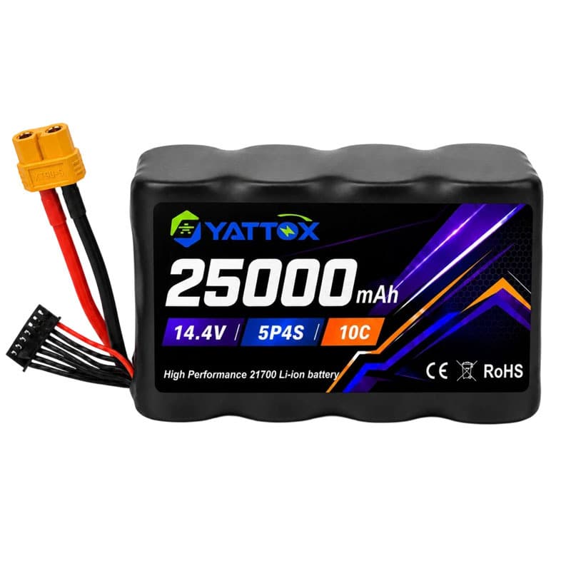 14.4V 21700 large capacity ternary lithium battery pack 25000mah-4S5P power tool drone battery