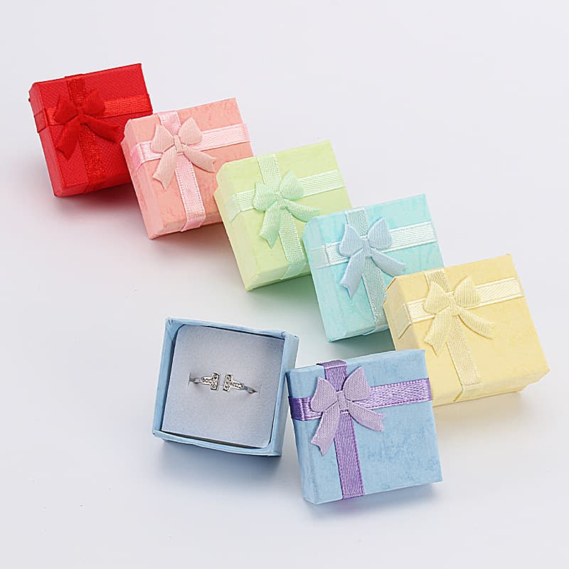 Wholesale Lid and Base 4x4 Jewelry Gift Box Ring Box Small Packaging Box Earring Box Jewelry Gift Storage Box