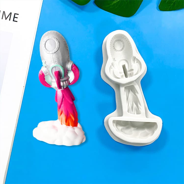 In Stock Rocket Space Spaceship Clay Epoxy Mold DIY Baking Mold Chocolate Fondant Silicone Mold