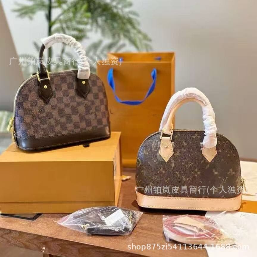 Guangzhou Gaopin 2026 New Genuine Leather Classic Monogram Alma BB Shoulder Crossbody Bag Handbag for Women