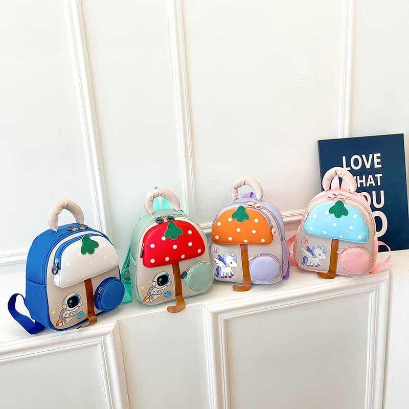 ins kindergarten backpack boy girl cute rucksack with traction rope astronaut cartoon