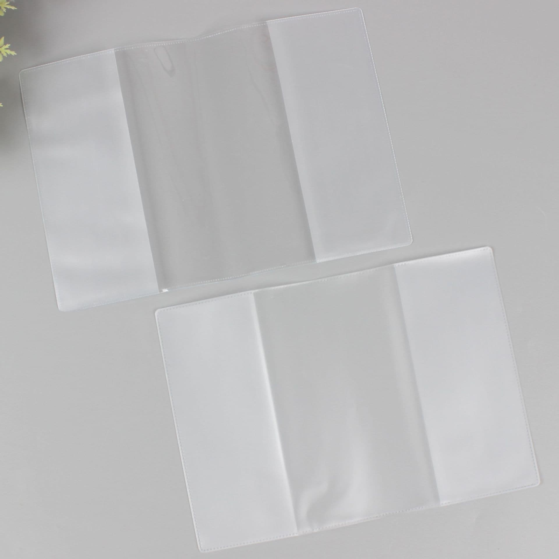 pvc frosted transparent no card slot passport passport cover in stock document cover waterproof frosted travel multi-function clip