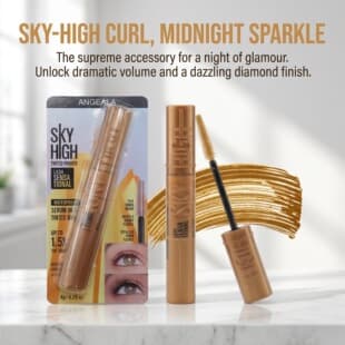 ANGEALA Waterproof Mascara Non-Smudge Colorful Curling Glitter Sparkle Firefly Mascara