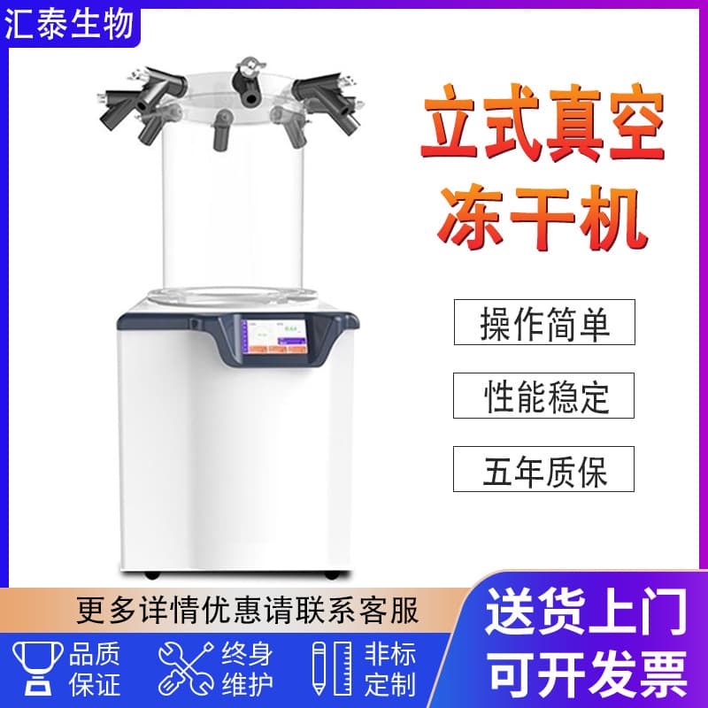 Vertical Freeze Dryer Laboratory Food Cordyceps Chinese Medicine Fruit and Vegetable Soil Household Small Vacuum Freeze Dryer