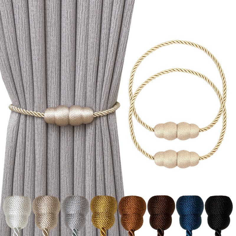 Modern Simple New Gourd-Shaped Magnetic Curtain Clasps Wholesale - No-Drill No-Installation Curtain Tie Buckles Cross-Border