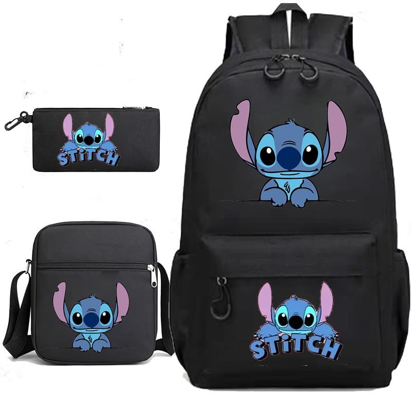 AliExpress Hot Selling Stitch Middle and High School Student Backpack Pencil Case Lunch Bag