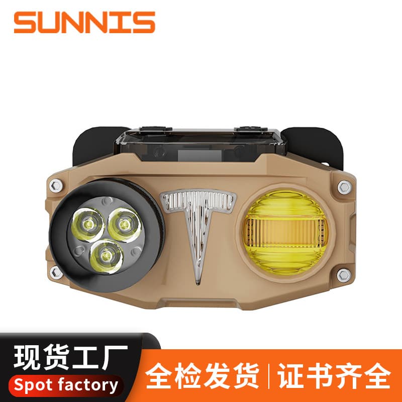 Cross-border outdoor sensor headlight, multi-functional high-brightness night fishing light, long-lasting waterproof work light, emergency lighting