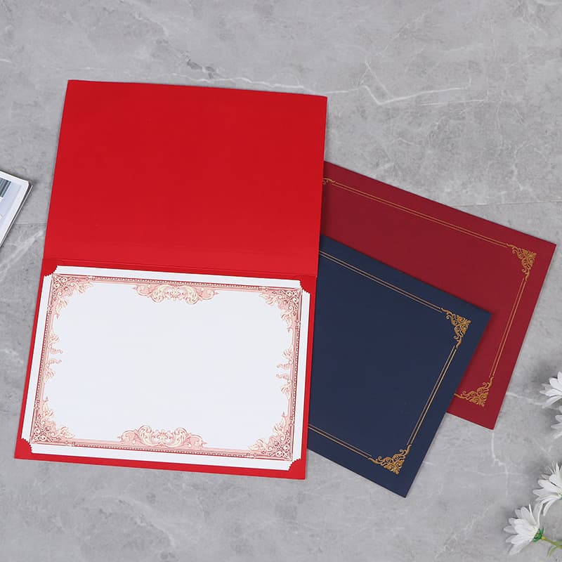 Cross-border Certificate of Merit Shell Customized European-Style Bronzing Paper Wedding Appointment Letter Award-winning Honor Certificate Shell Graduation Cover