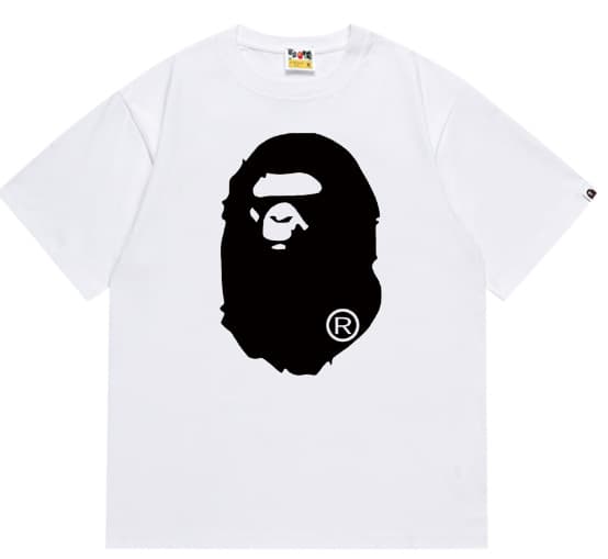 Wholesale Heavyweight BAPE T-Shirt for Cross-Border E-Commerce, 260g Pure Cotton Ape Head Short Sleeve Men's, Direct from Source Factory