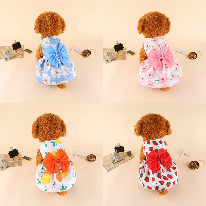 Spring Summer Pet Clothes Dog Dress Cute Princess Kitten Dress