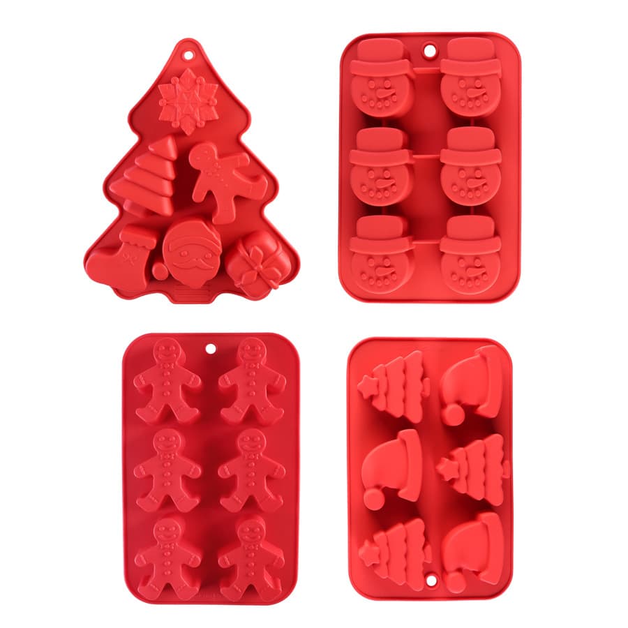 Creative Christmas Theme Silicone Cake Mold Snowman Cake Mold Santa Claus Chocolate Mold Baking Tool