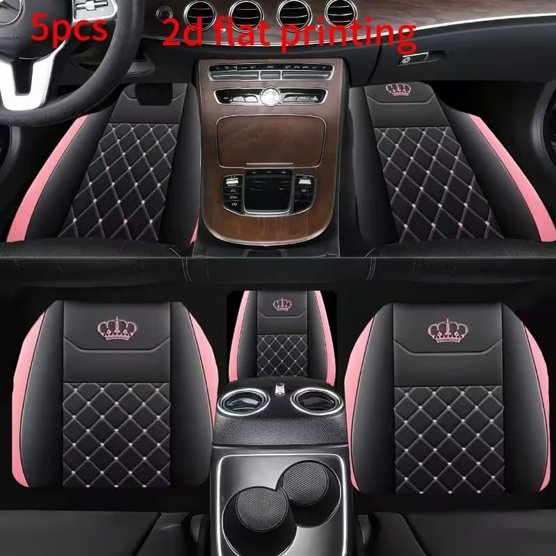 Simple Crown car floor mats five-piece set, dirt-resistant and wear-resistant, four-season universal floor mats, cross-border Amazon TEMU dropshipping