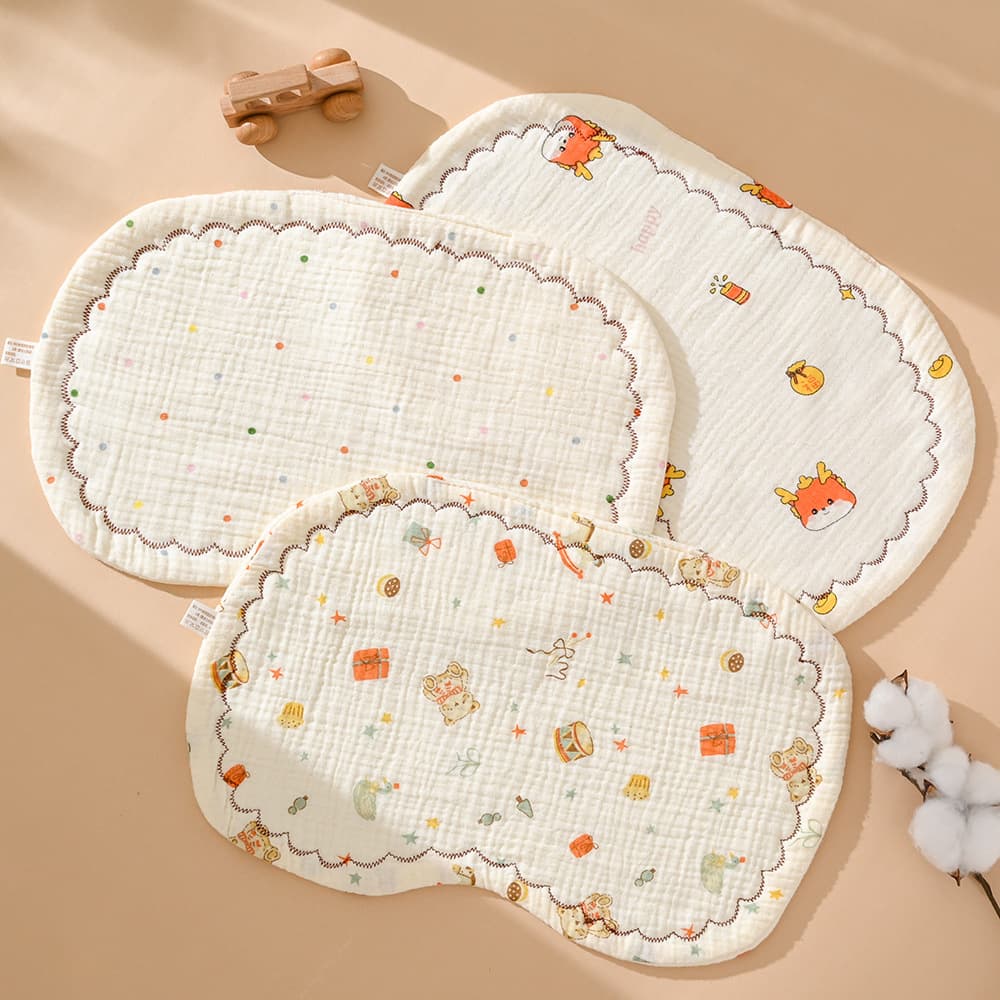 Baby Pillow 0-6 Months, Cotton Cloud Pillow for Newborns, Small Cushion Pad