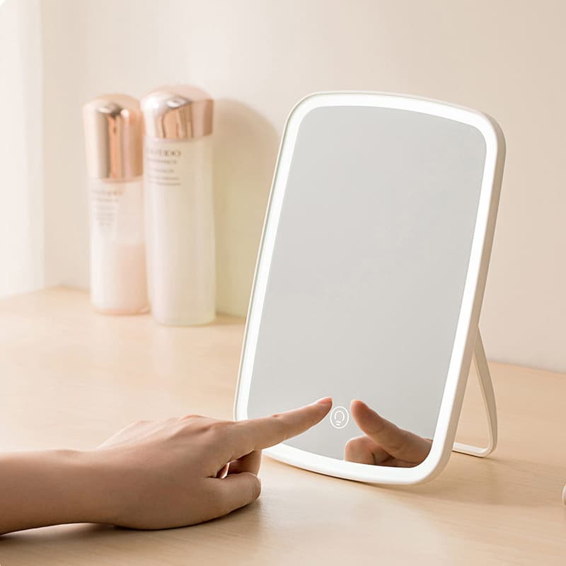 Viral LED Makeup Mirror for Dorm, Desktop with High-Definition Three-Color Lights, Portable Foldable Fill Light Dressing Mirror