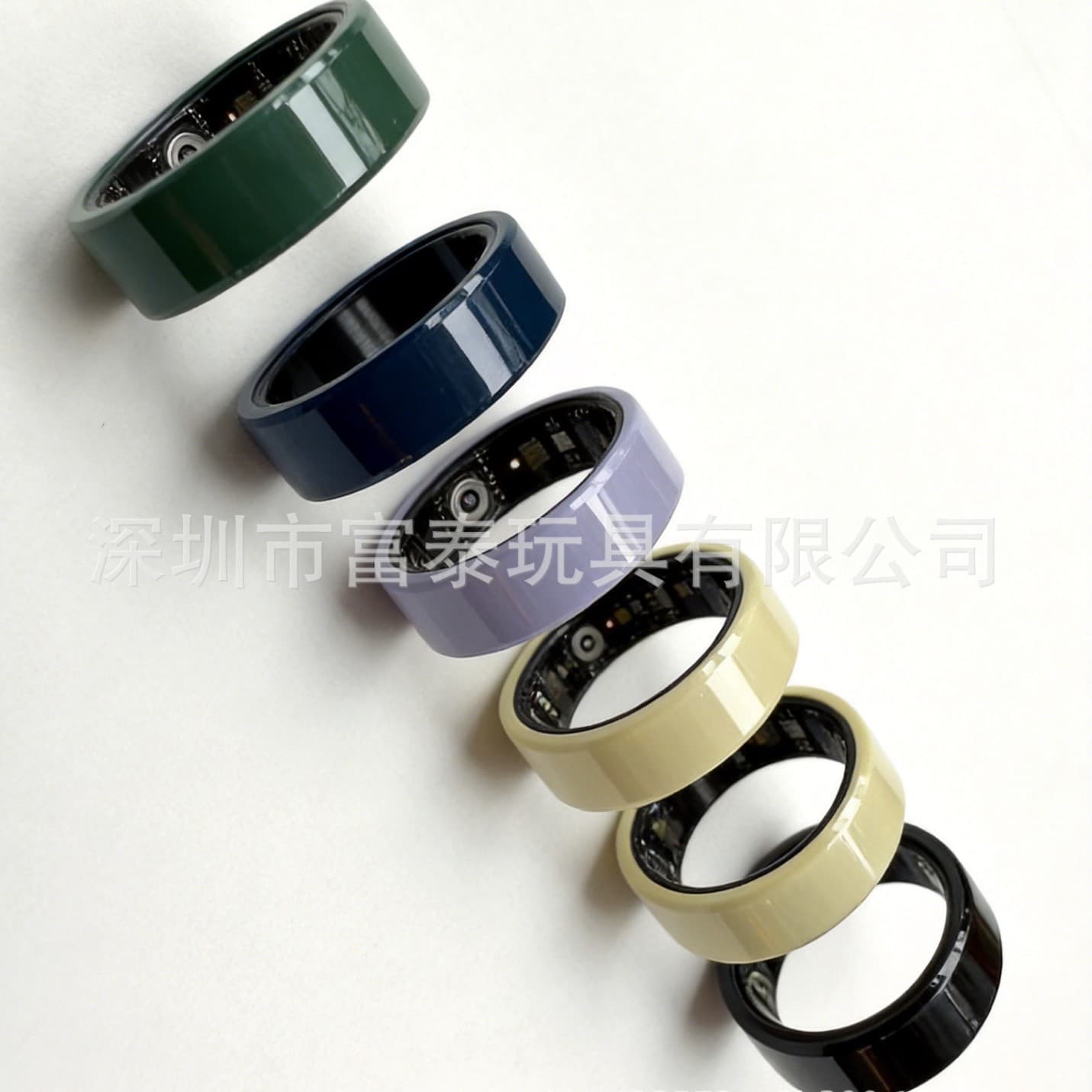 Wearable device: ceramic smart ring, all-weather intelligent health monitoring, heart rate and blood oxygen monitoring, AI smart ring