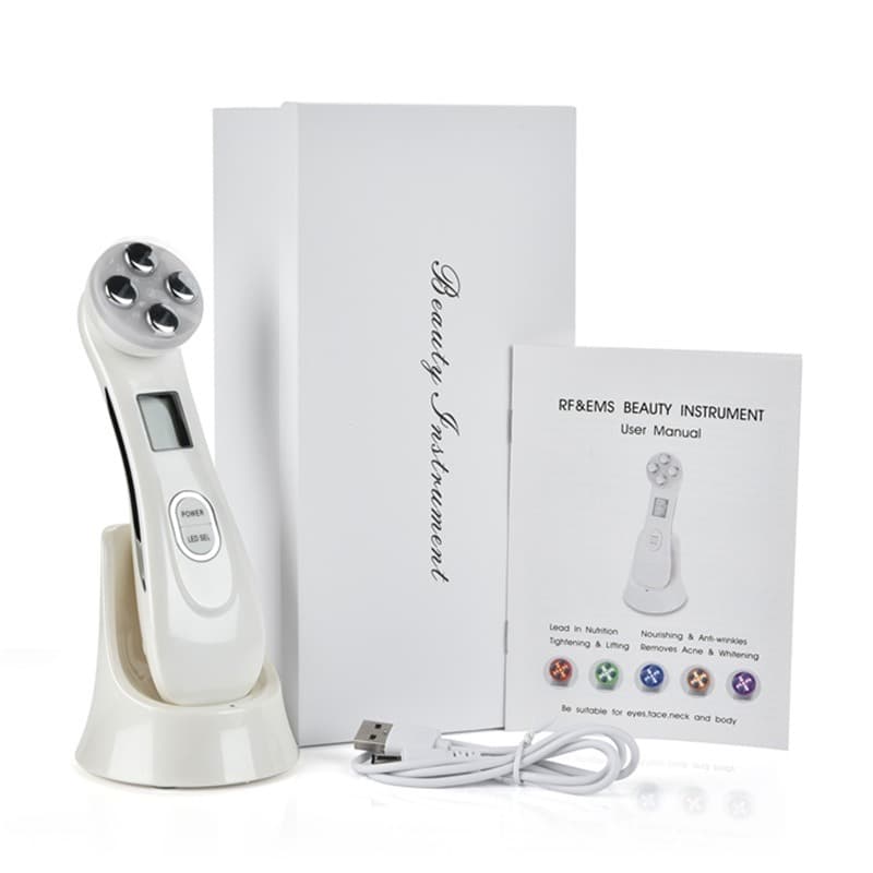 Cross-border EMS Beauty Device Microcurrent LED Color Light Beauty Device Electric Five Color Heads Beauty Device Hot New Product