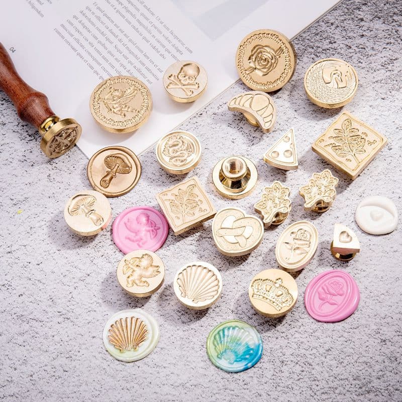 Fire paint seal, copper head seal, special-shaped relief seal, three-dimensional fire paint seal, full set, multiple styles, customizable logos