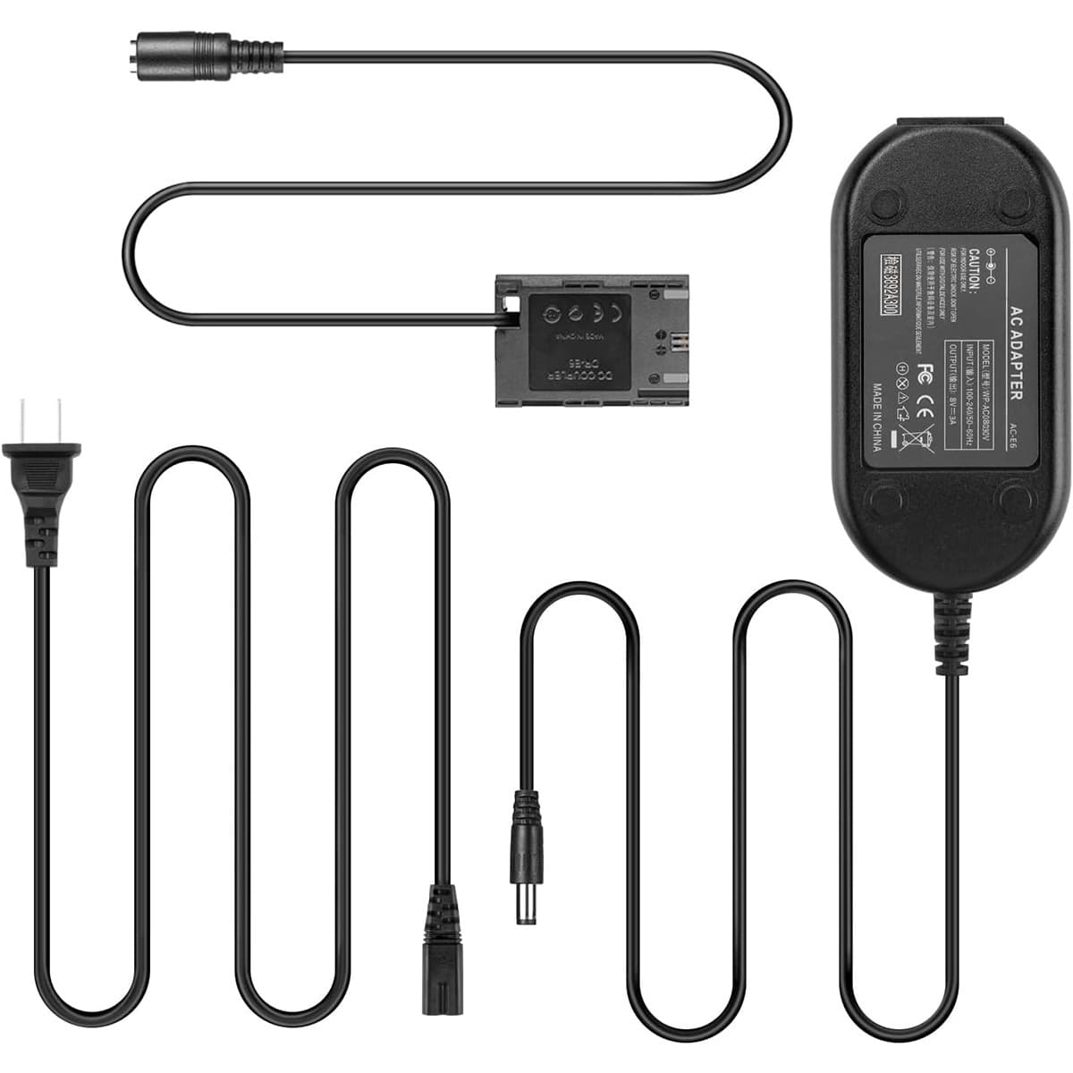 ACK-E6 external power adapter LP-E6 dummy battery compatible with Canon EOS 7D 5D2 5D3 60D 6D