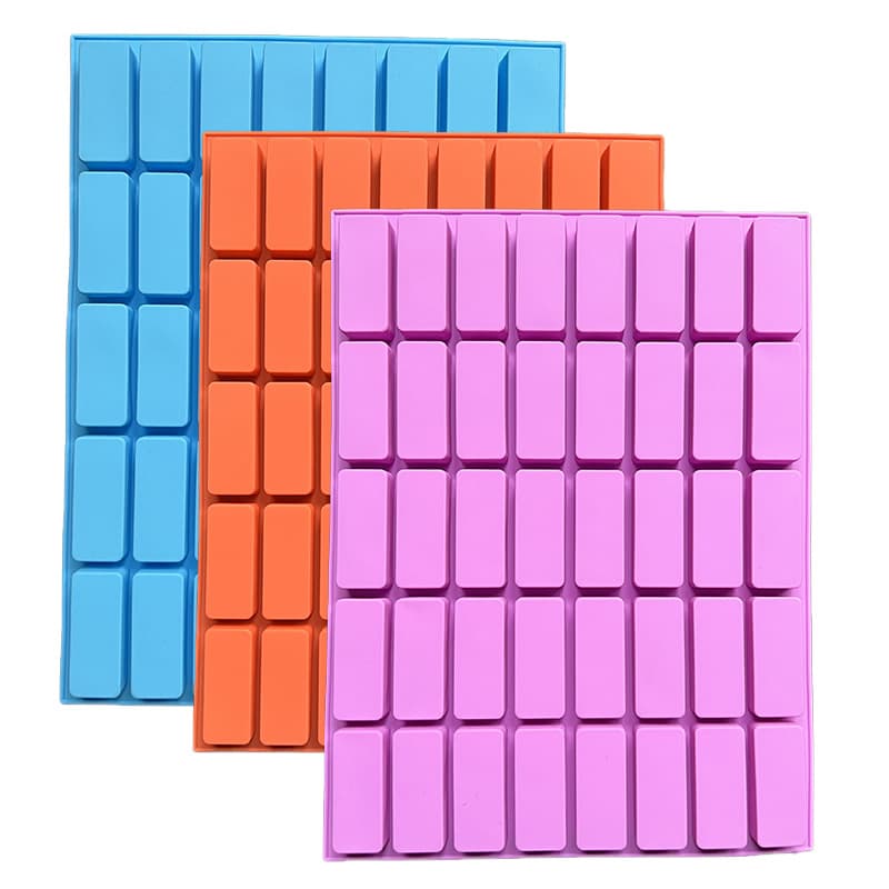 In Stock 40-Cavity Rectangular Silicone Mold, Granola Bar Caramel Tray for Chocolate Truffle Jelly