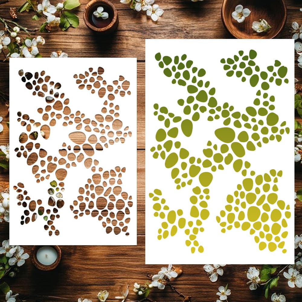 Stencil PET Hollow Template 20251030-12 Pattern for Journal Decoration, Spray Painting, Paper Craft, DIY Drawing, Tracing Board