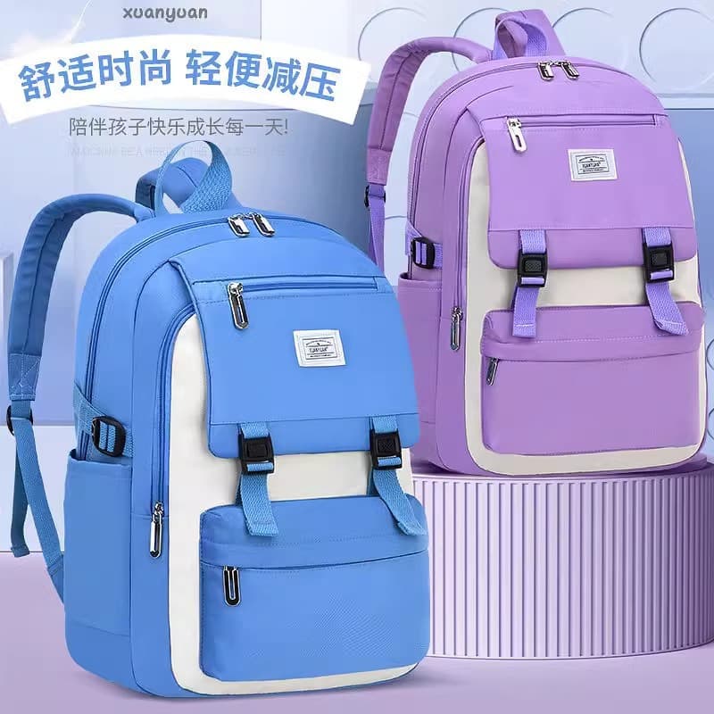 Elementary school students' schoolbags, female junior high school students' new style boys' burden-reducing spine protection for third to sixth grade large-capacity backpack ins