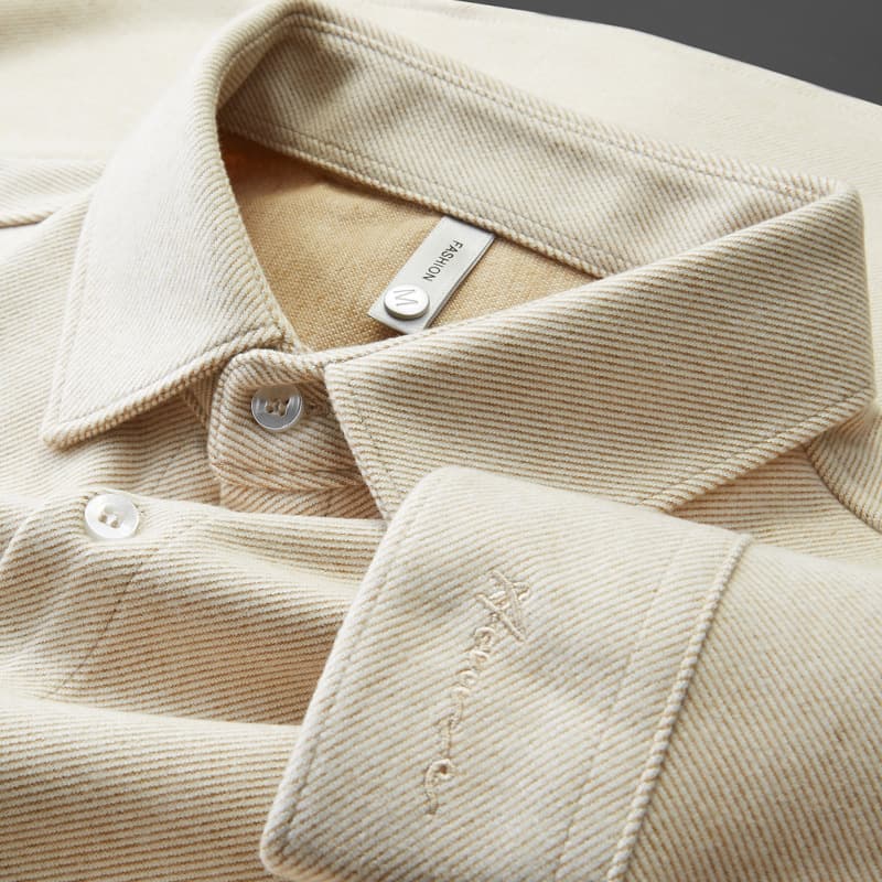 Winter thick long-sleeved shirt for men, slim, high-end, luxury letter embroidery, fashion trendy brushed shirt for men
