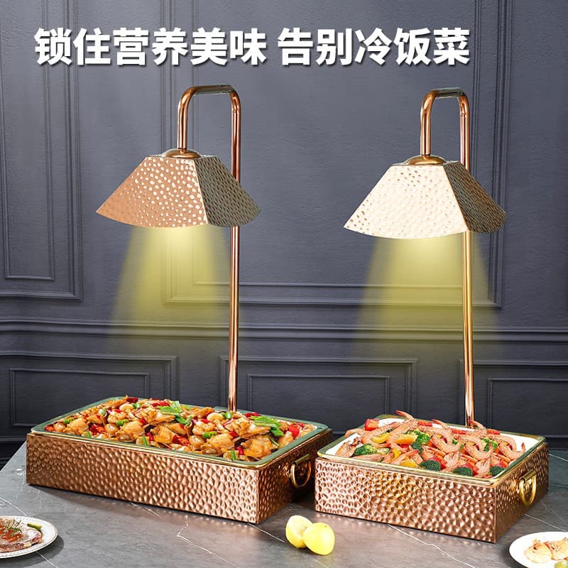Buffet insulation lamp single double three-head food electric heating commercial barbecue fried insulation bread baking lamp insulation table