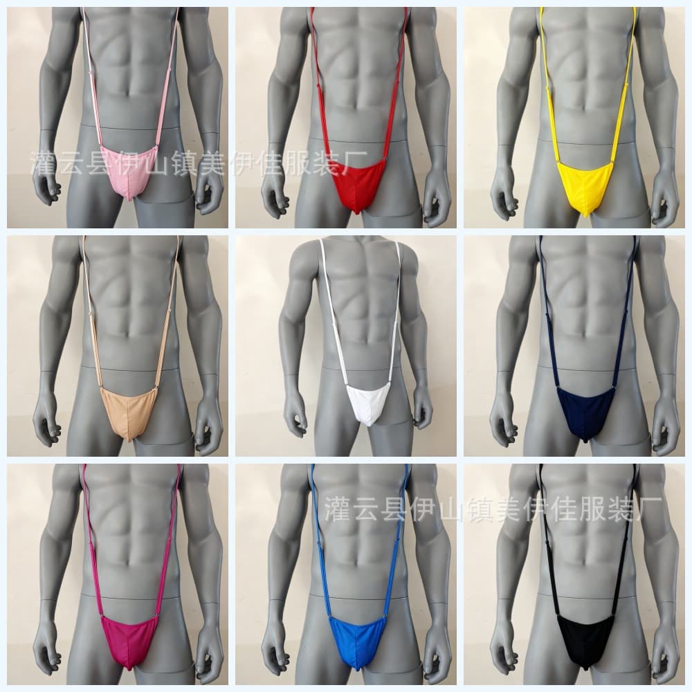 Sexy Lingerie Adjustable Strap Bodysuit T-Back Underwear for Men Male Sexy Lingerie