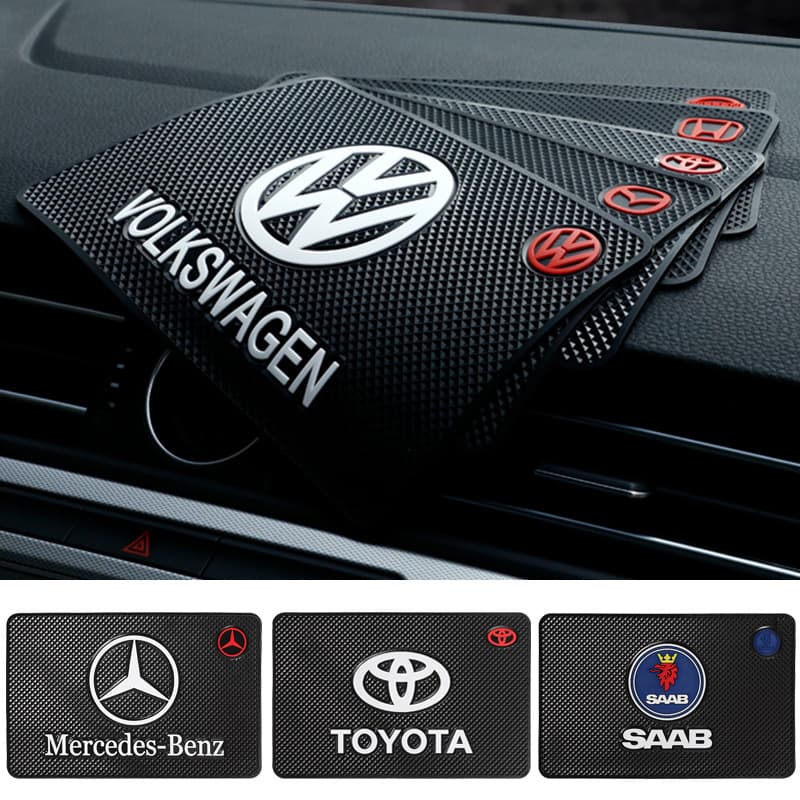 Cross-border car anti-slip mat, car ornament, dashboard, car phone, interior supplies, car logo anti-slip sticker