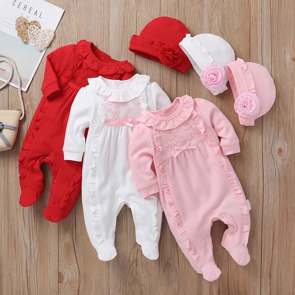 Cross-border Trade Baby Romper Footed Jumpsuit Autumn Winter Drop Shipping Infant Bodysuit Baby Clothes Onesie